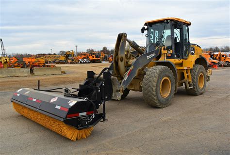 wheel loader broom attachment